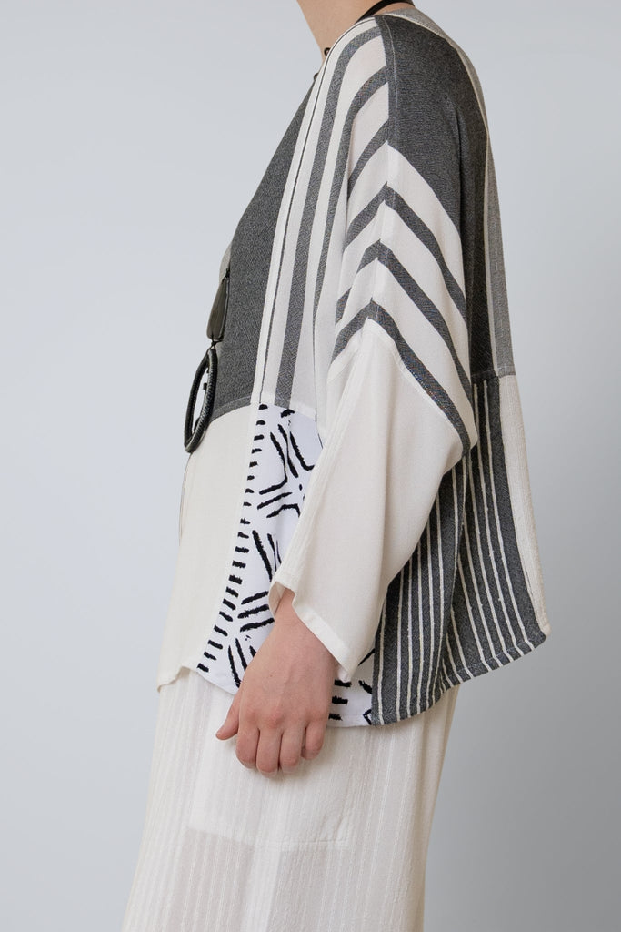 Mixed Print Jacket - White - Dairi - The Wardrobe