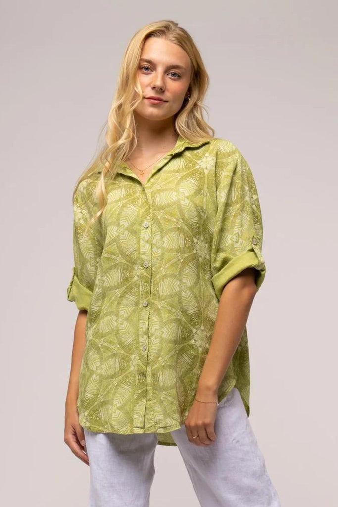 Palm Linen Shirt - Linen O - The Wardrobe