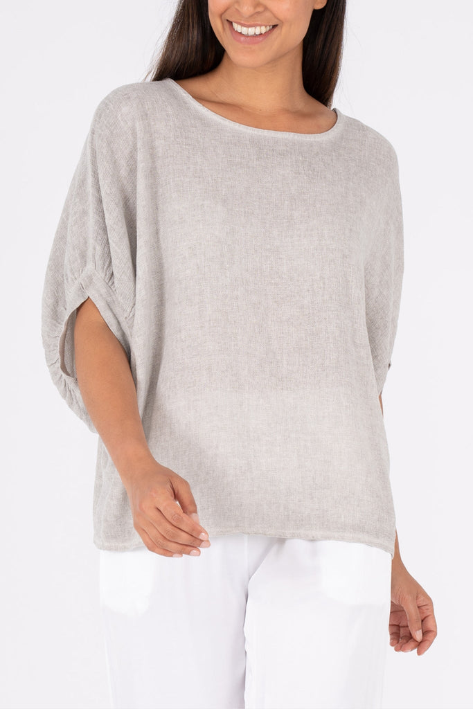 Roma Cotton/Linen Top - M Made in Italy - The Wardrobe