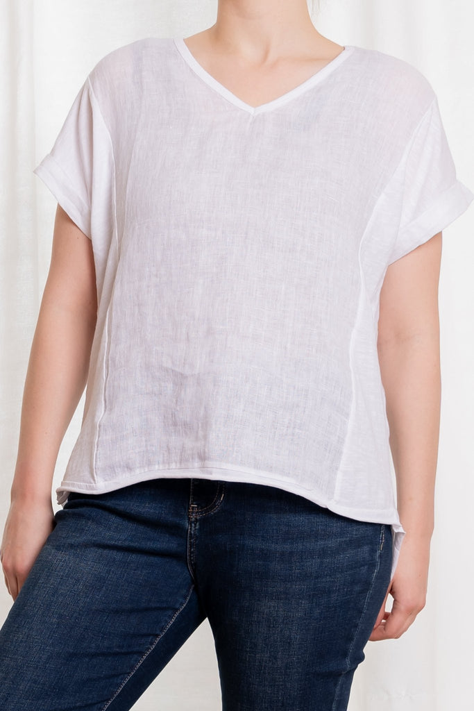 Siena Cotton/Linen T-Shirt - M Made in Italy - The Wardrobe