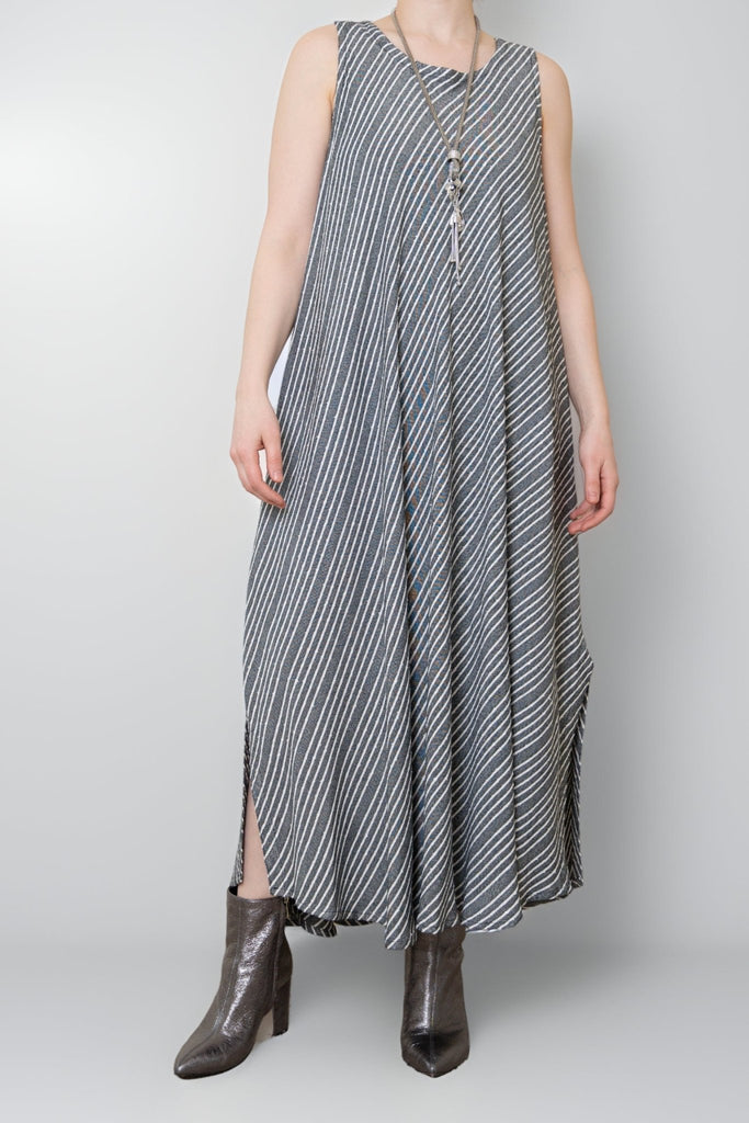 Bias Cut Dress - Shadow Stripe - Dairi - The Wardrobe