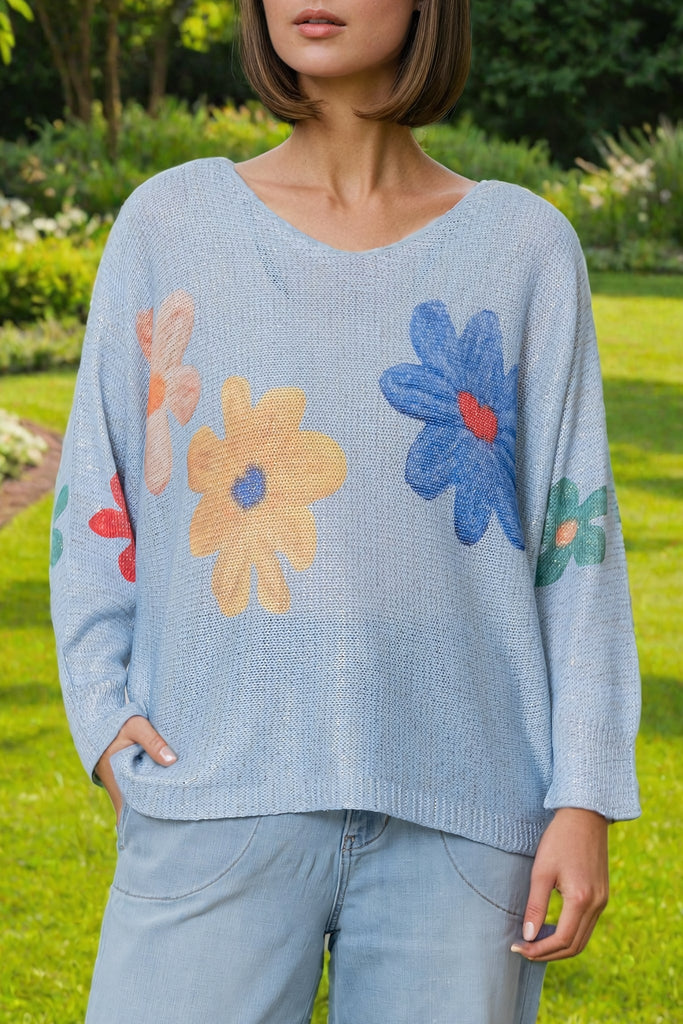 Blooms Knit Sweater - The Wardrobe - The Wardrobe