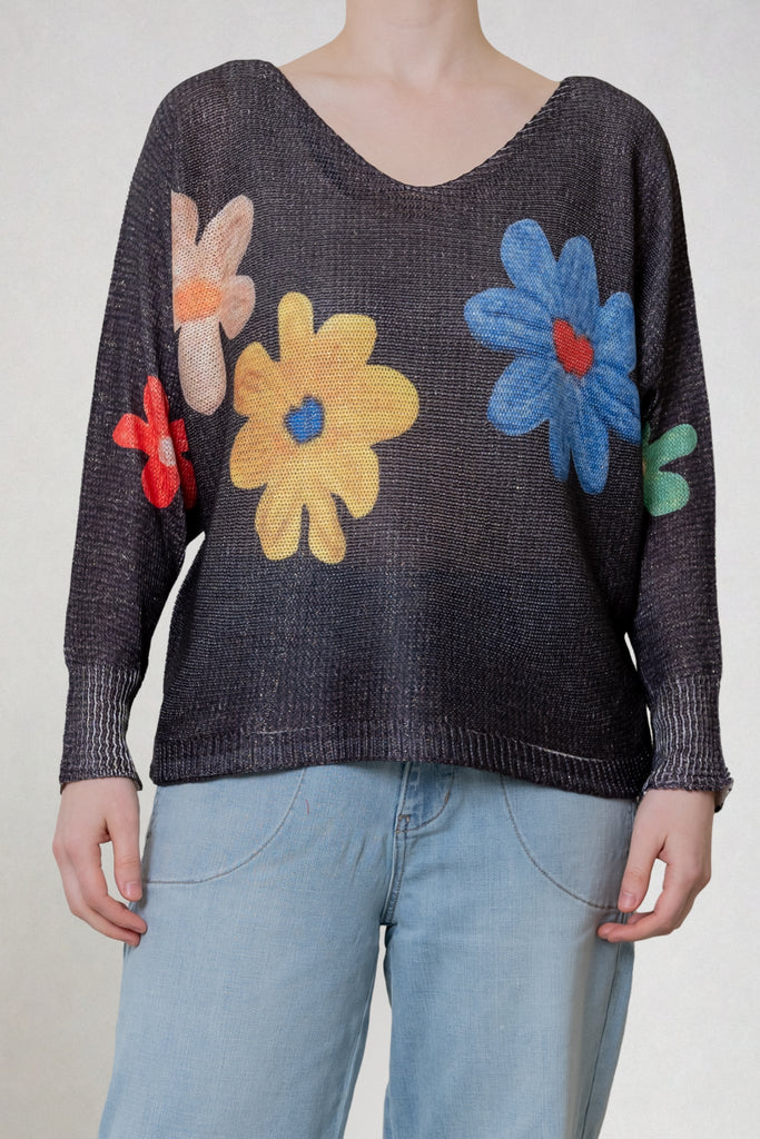 Blooms Knit Sweater - The Wardrobe - The Wardrobe