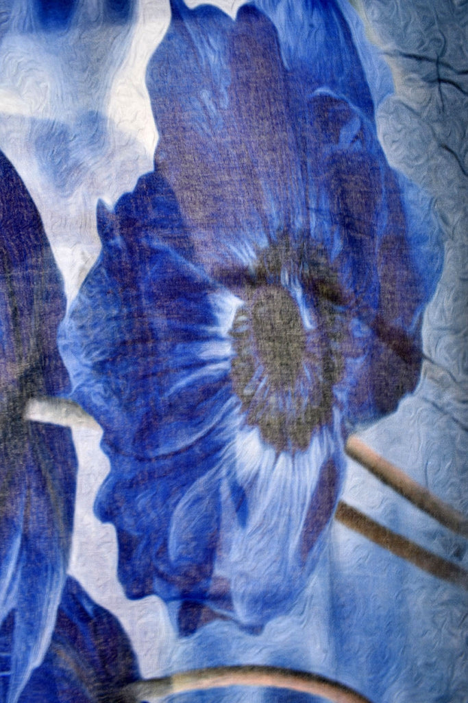 Blue Flower Scarf - The Wardrobe - The Wardrobe