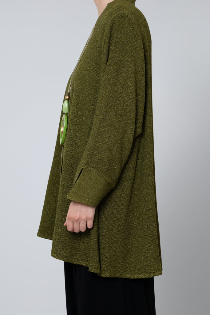 Bouclé Button Jacket - Avocado - Dairi - The Wardrobe