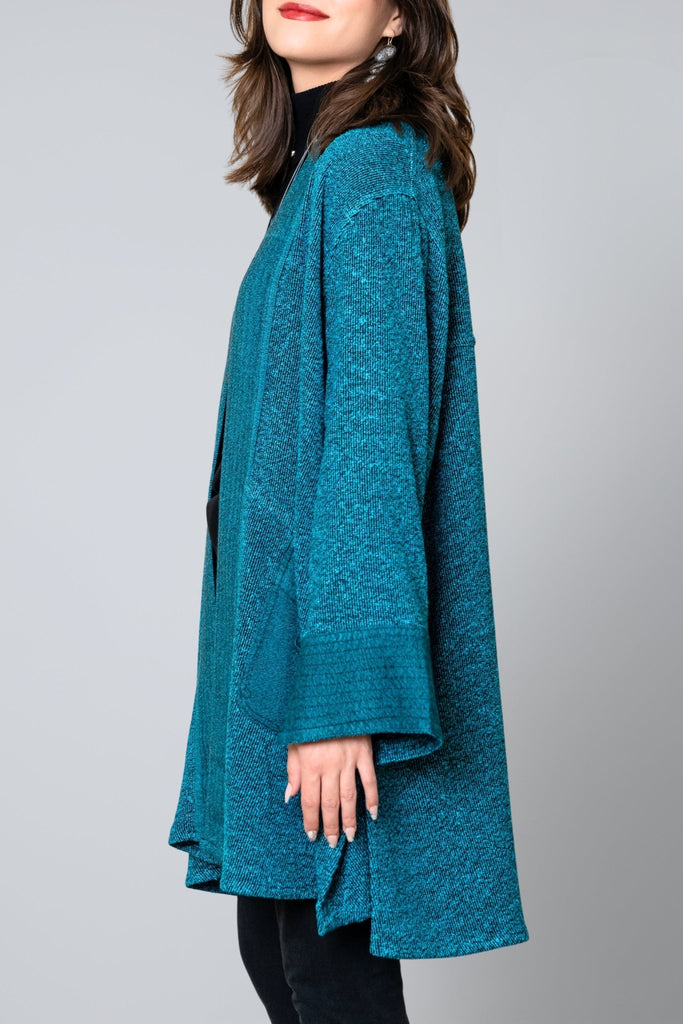 Bouclé Cardigan - Turquoise - Dairi - The Wardrobe