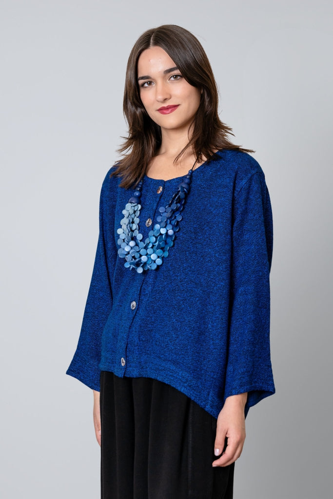 Bouclé Short Jacket - Electric Blue - Dairi - The Wardrobe