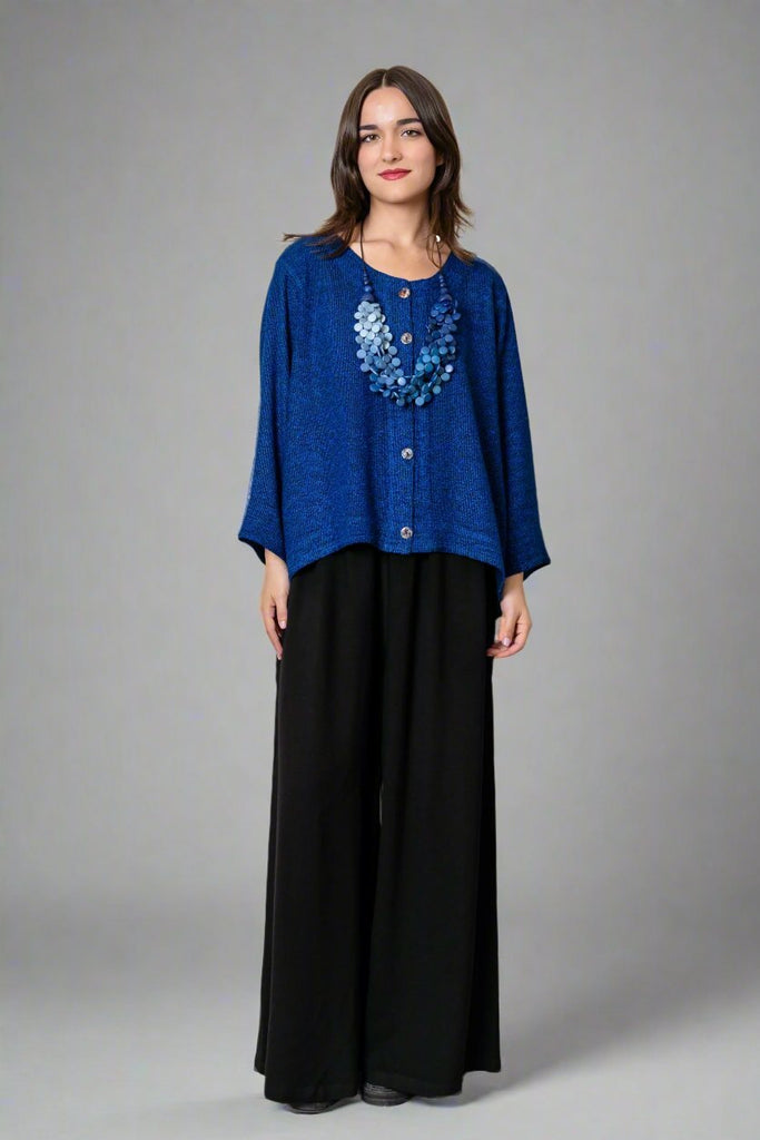 Bouclé Short Jacket - Electric Blue - Dairi - The Wardrobe