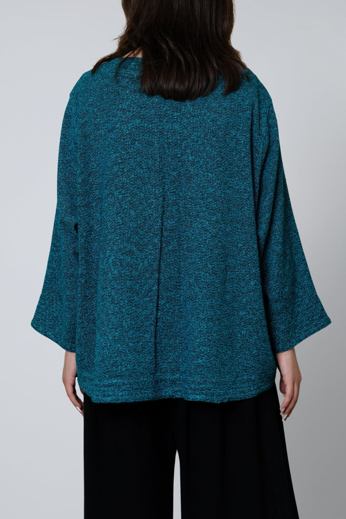 Bouclé Short Jacket - Turquoise - Dairi - The Wardrobe