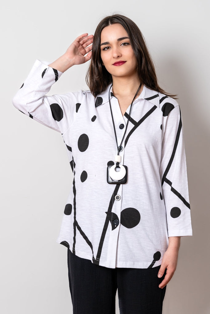 Cotton Dot Shirt - Parsley & Sage - The Wardrobe