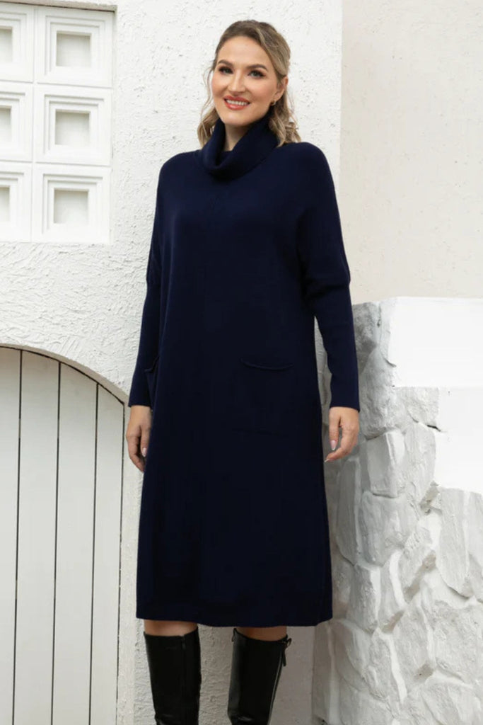 Cozy Maxi Sweater Dress - Orange Fashion - The Wardrobe