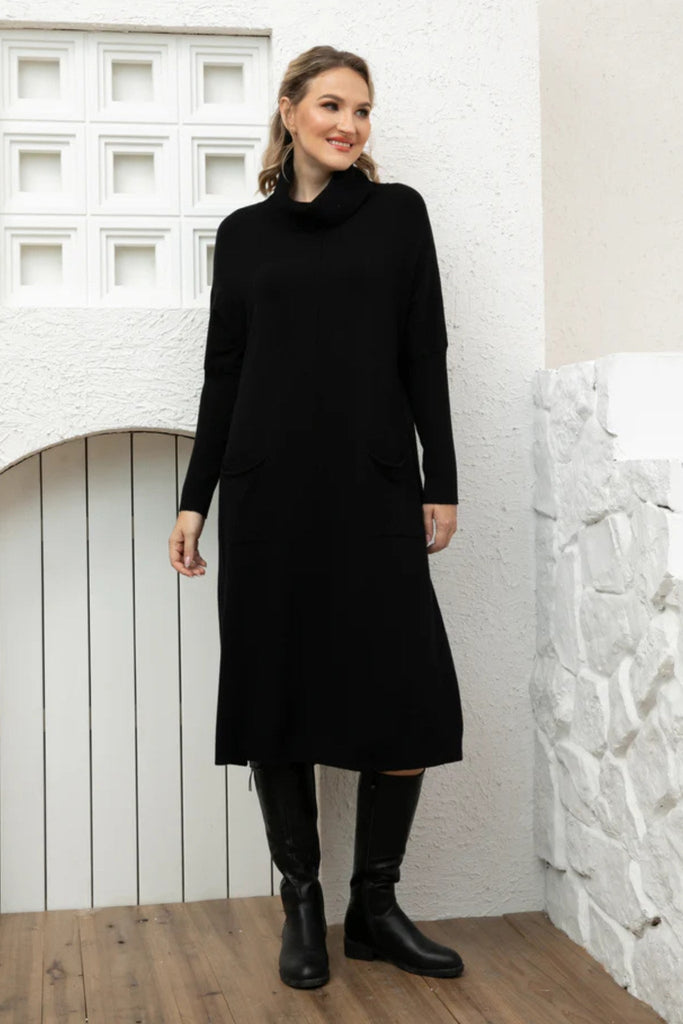 Cozy Maxi Sweater Dress - Orange Fashion - The Wardrobe