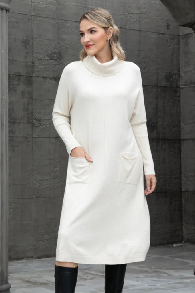 Cozy Maxi Sweater Dress - Orange Fashion - The Wardrobe