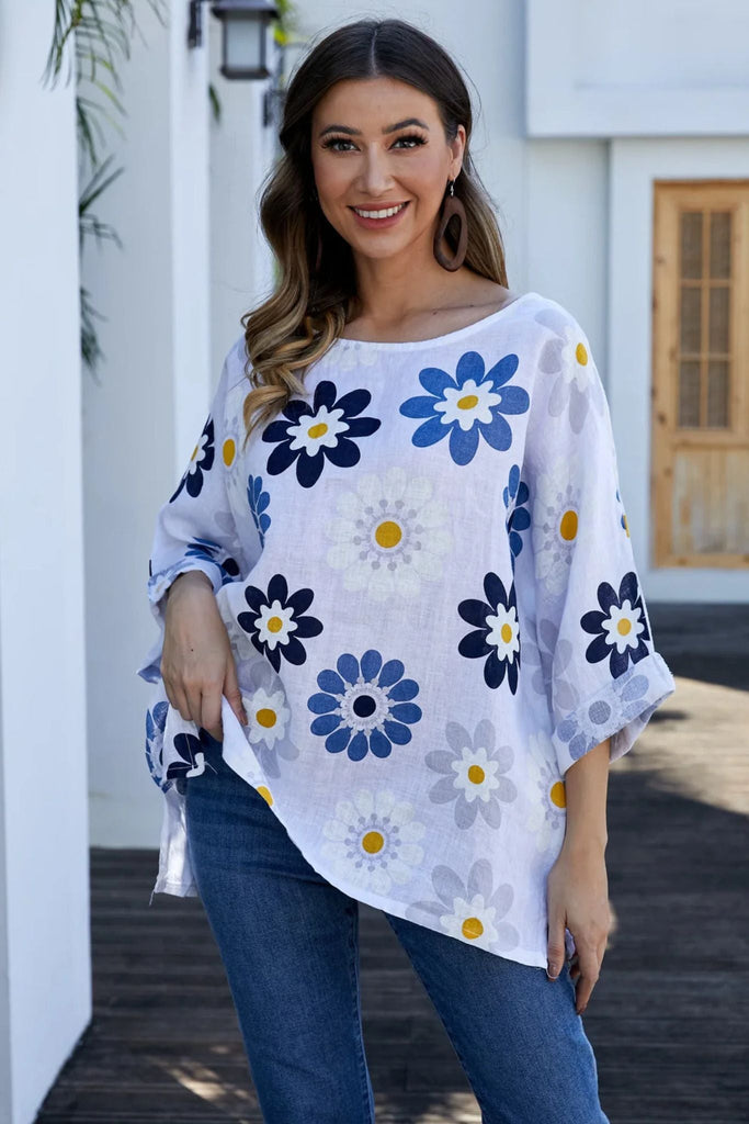 Daisy Linen Tee - Orange Fashion - The Wardrobe