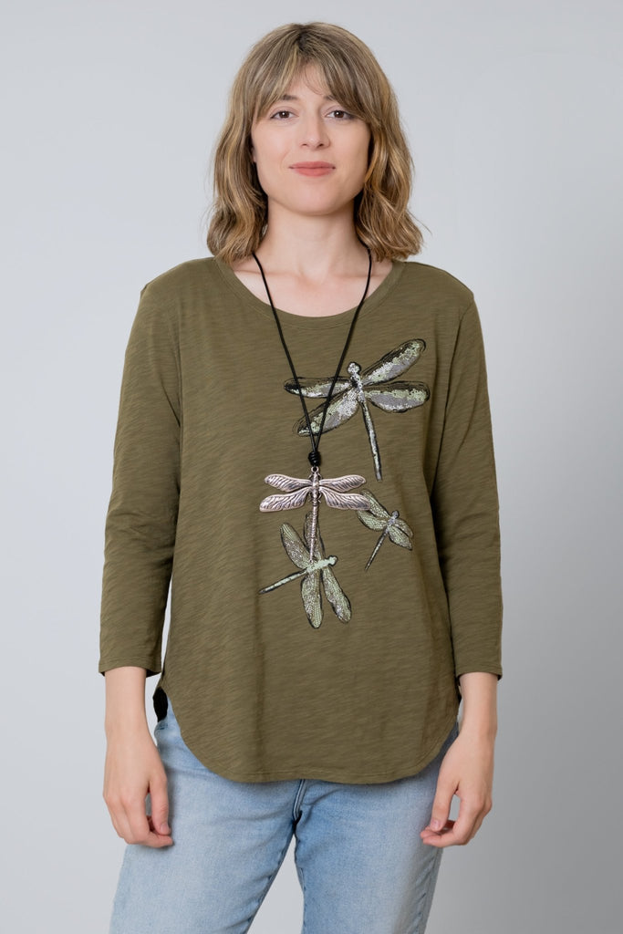 Dragonfly Cotton Tee - Escape by Habitat - The Wardrobe