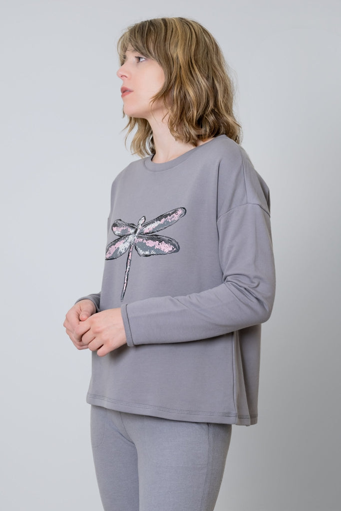 Dragonfly Fleece Pullover - Escape by Habitat - The Wardrobe