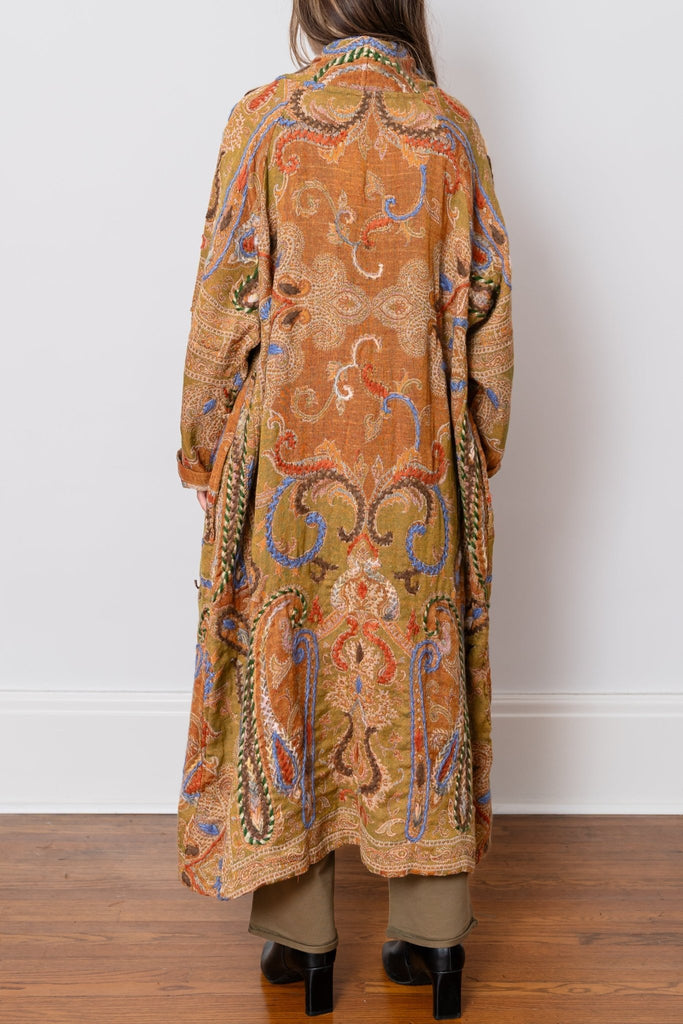 Embroidered Wool Duster - Goldie - BaBa Imports - The Wardrobe