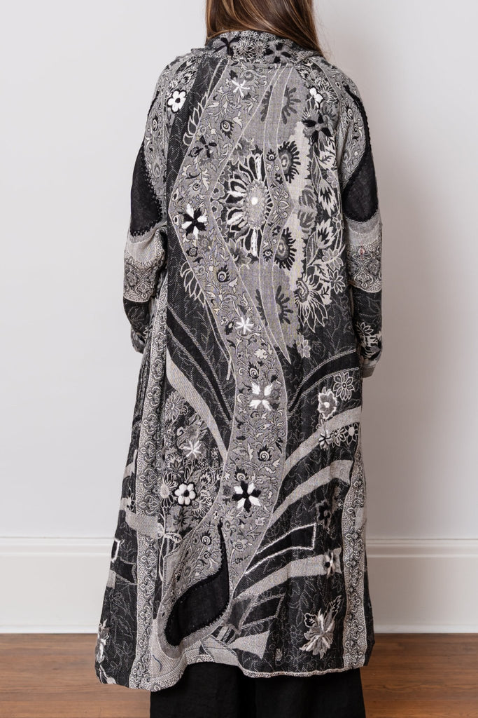 Embroidered Wool Duster - Nova - BaBa Imports - The Wardrobe