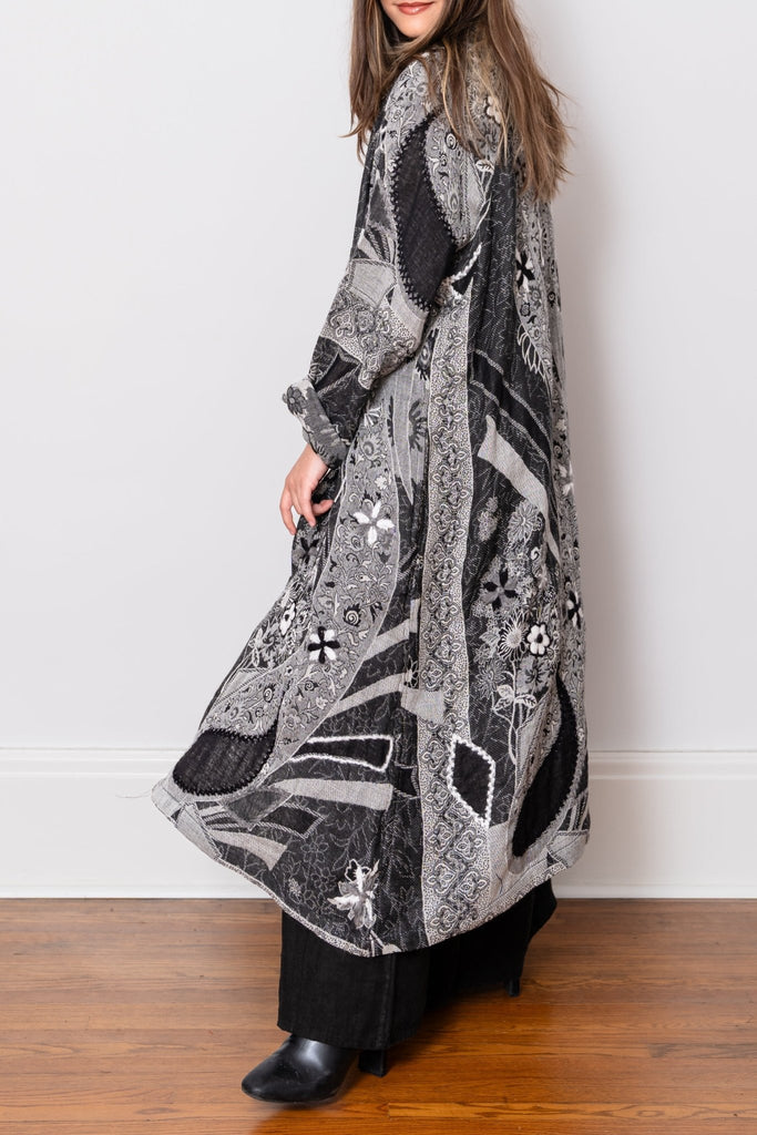 Embroidered Wool Duster - Nova - BaBa Imports - The Wardrobe