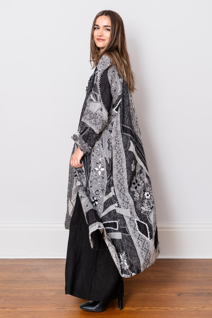 Embroidered Wool Duster - Nova - BaBa Imports - The Wardrobe