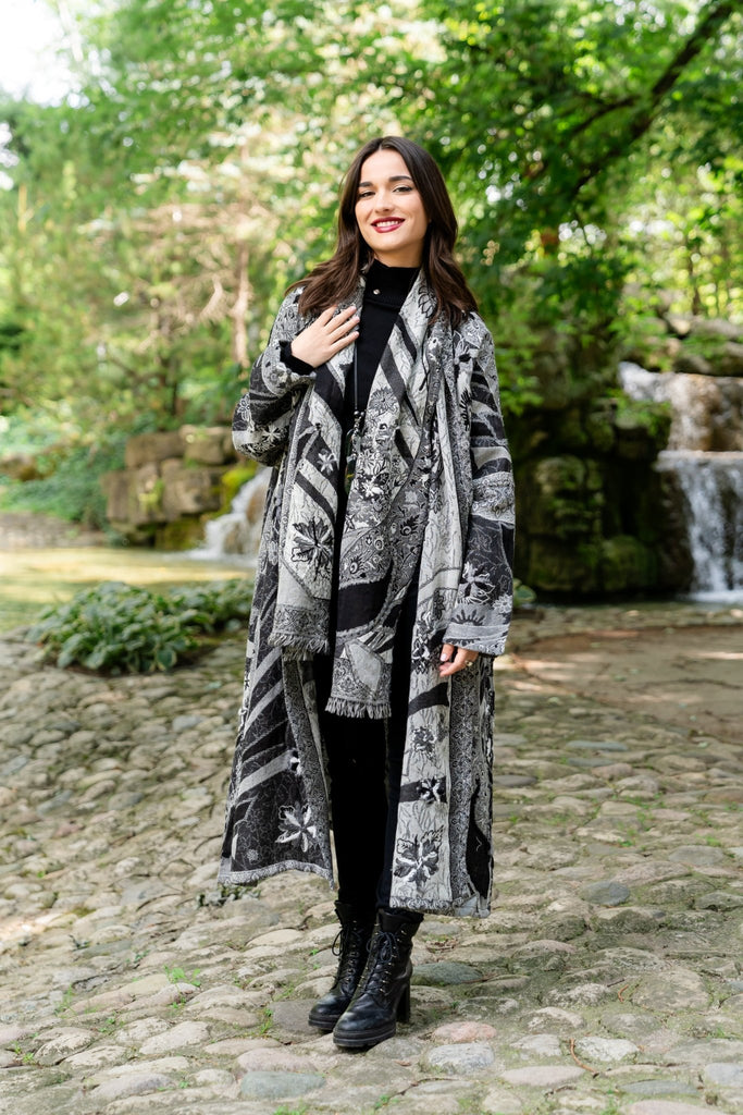 Embroidered Wool Duster - Nova - The Wardrobe - The Wardrobe