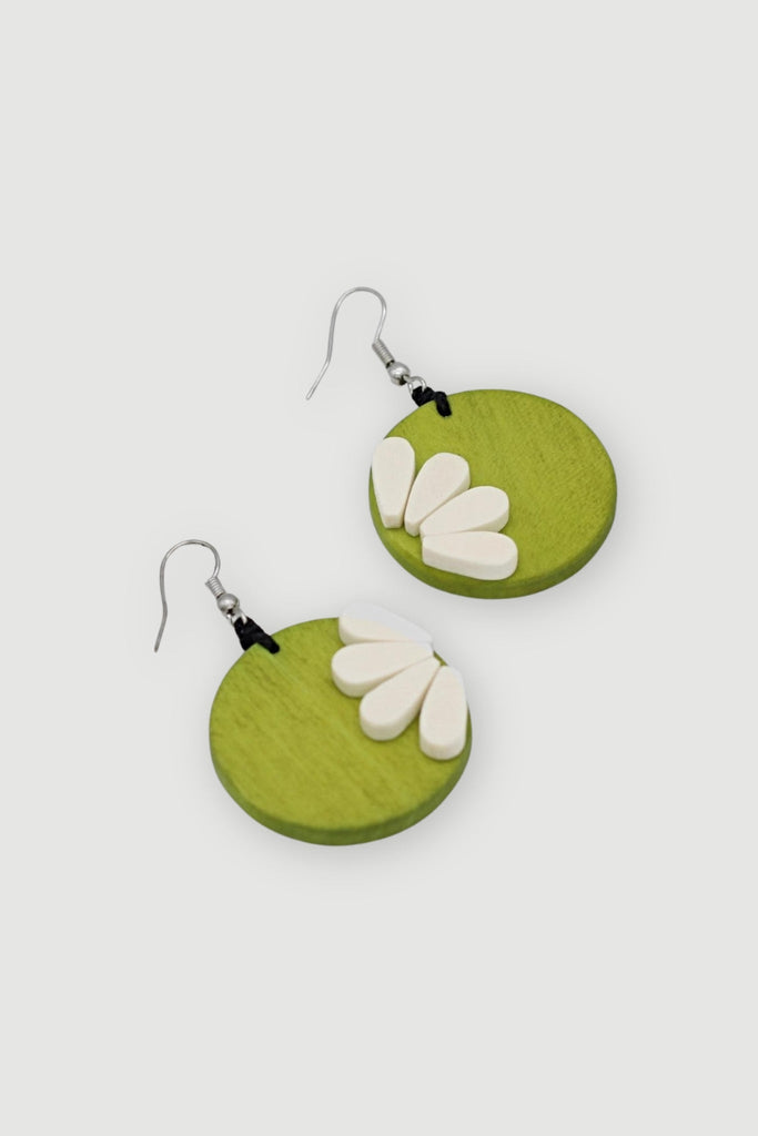 Flower Power Earring - Lime - Sylca - The Wardrobe