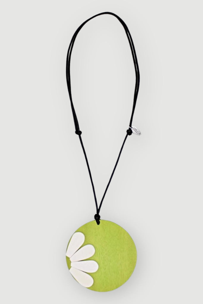 Flower Power Necklace - Lime - Sylca - The Wardrobe