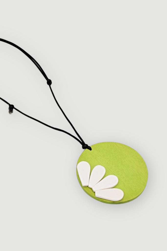 Flower Power Necklace - Lime - Sylca - The Wardrobe