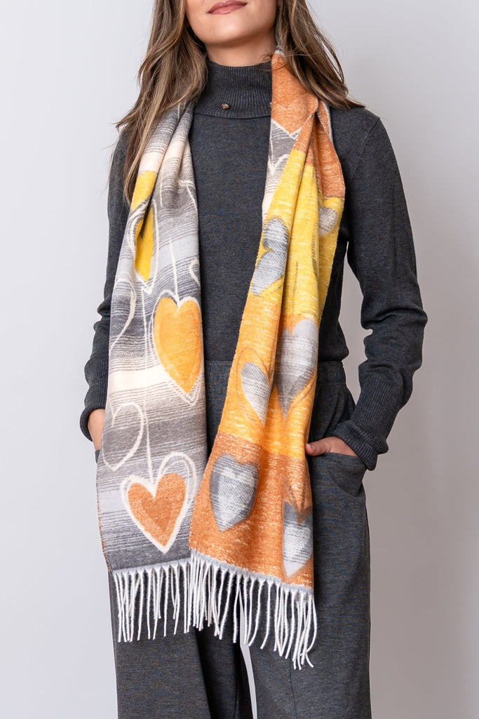 Heart Scarf - Parsley & Sage - The Wardrobe
