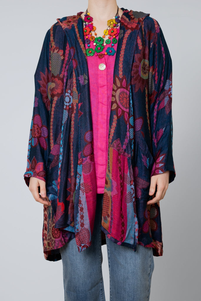Hoodie Printed Jacket - Darjeeling - BaBa Imports - The Wardrobe