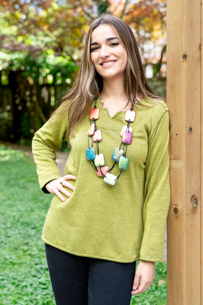 Iris Reversible Top - Parsley & Sage - The Wardrobe