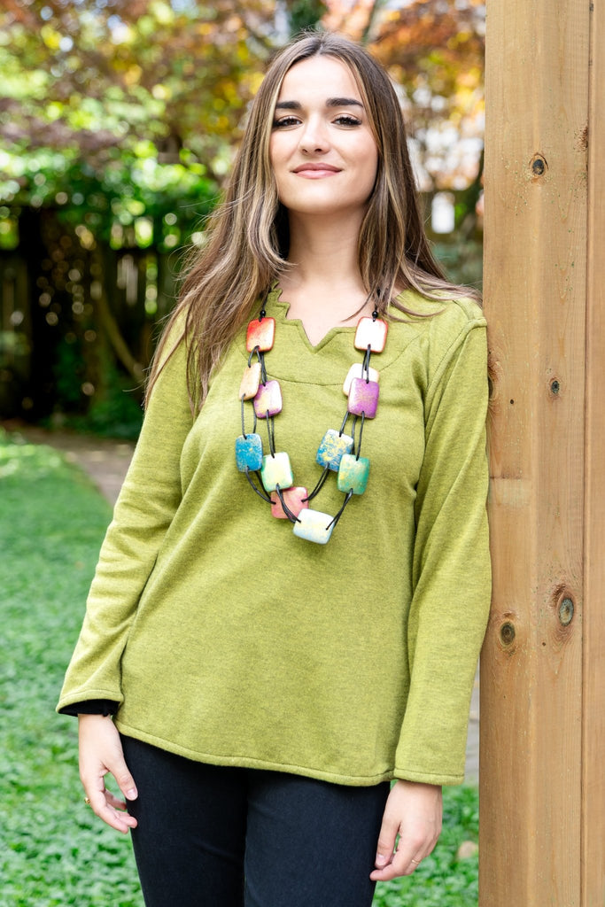 Iris Reversible Top - Parsley & Sage - The Wardrobe