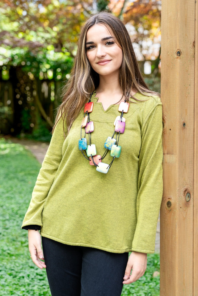 Iris Reversible Top - Parsley & Sage - The Wardrobe
