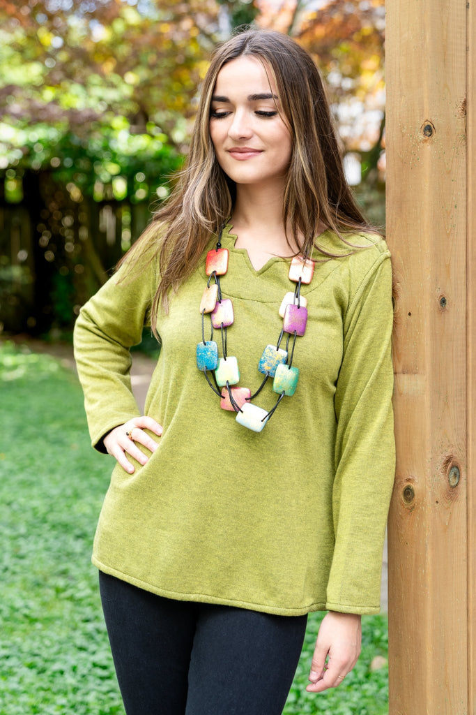 Iris Reversible Top - Parsley & Sage - The Wardrobe