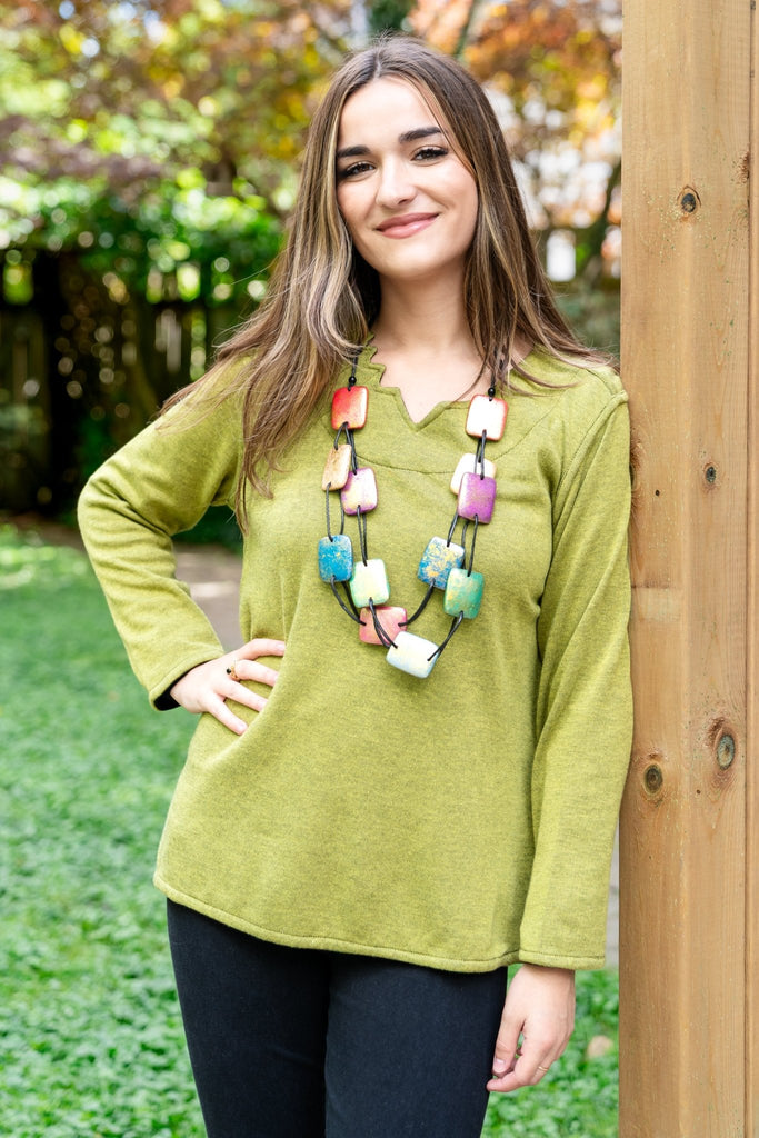 Iris Reversible Top - Parsley & Sage - The Wardrobe