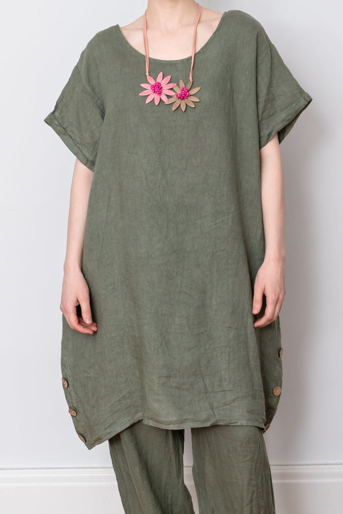 Jada Linen Dress - Made in Italy - The Wardrobe