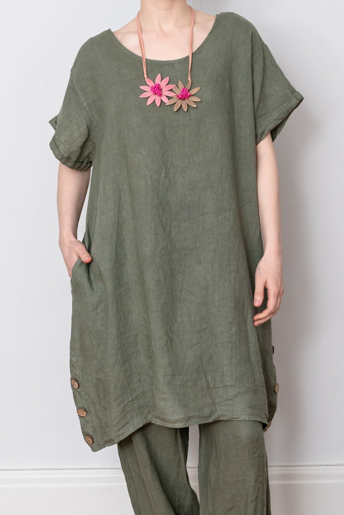 Jada Linen Dress - Made in Italy - The Wardrobe