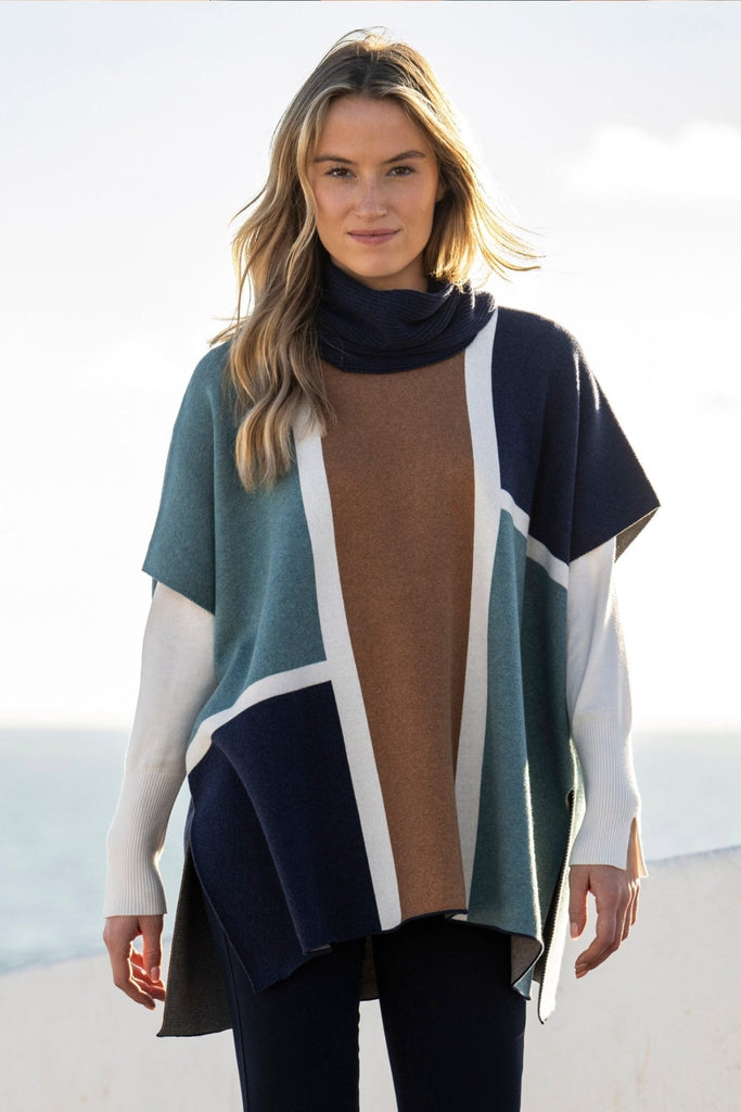 Kenna Cape (One - Size) - Marble - The Wardrobe