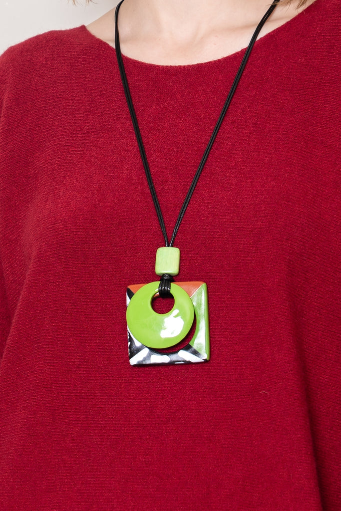 Lime Abstract Necklace - The Wardrobe - The Wardrobe