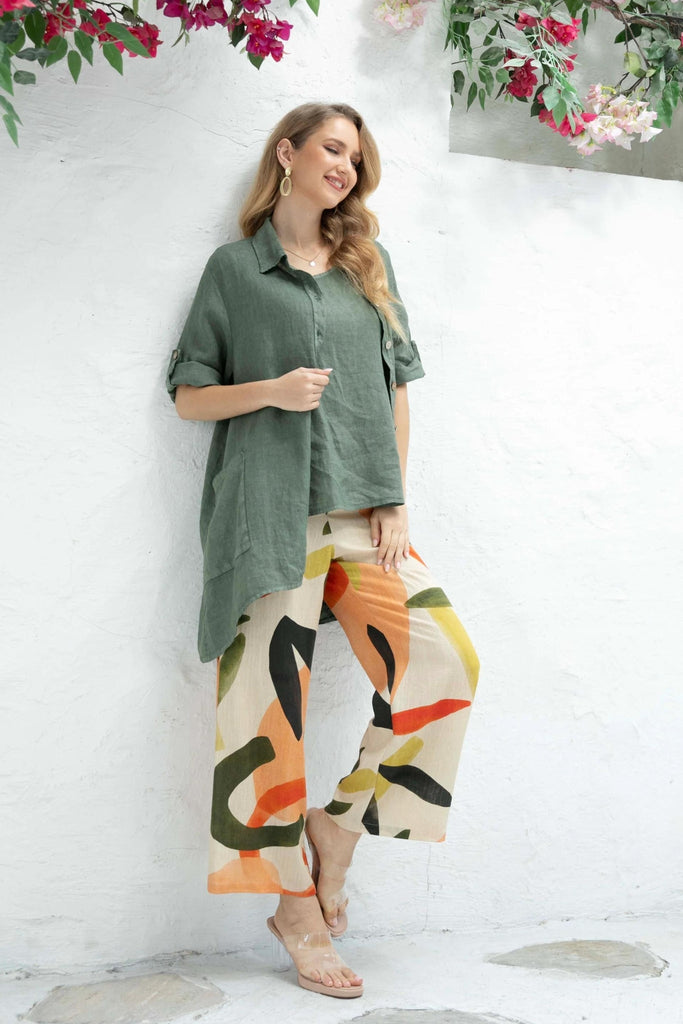 Maria Linen Pant - Orange Fashion - The Wardrobe