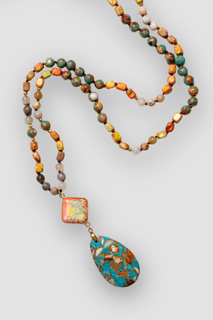 Mosaic Stone Necklace - The Wardrobe - The Wardrobe