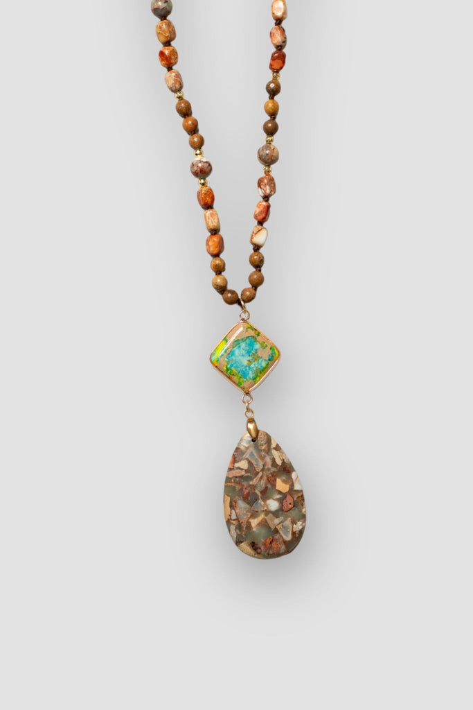 Mosaic Stone Necklace - The Wardrobe - The Wardrobe