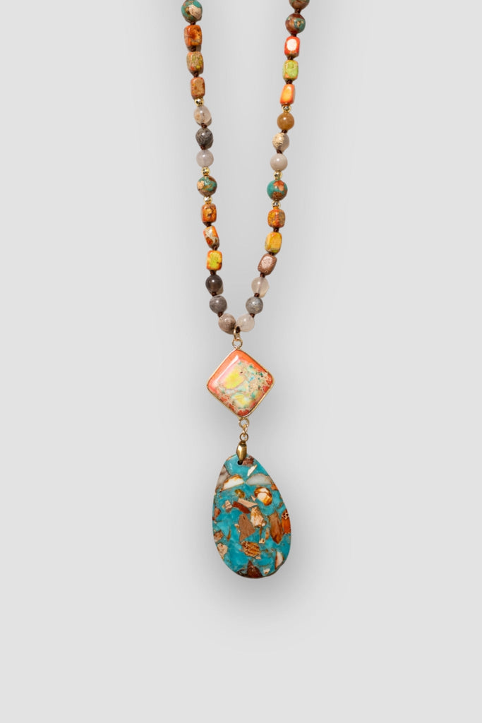Mosaic Stone Necklace - The Wardrobe - The Wardrobe