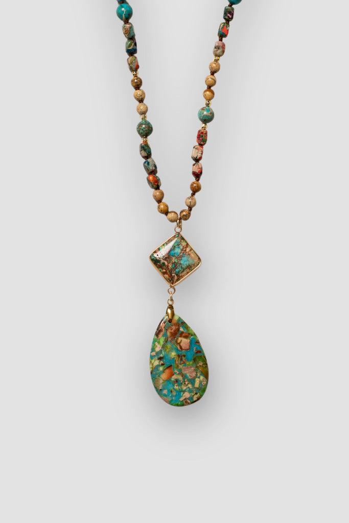 Mosaic Stone Necklace - The Wardrobe - The Wardrobe