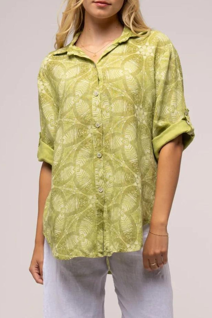 Palm Linen Shirt - Linen O - The Wardrobe