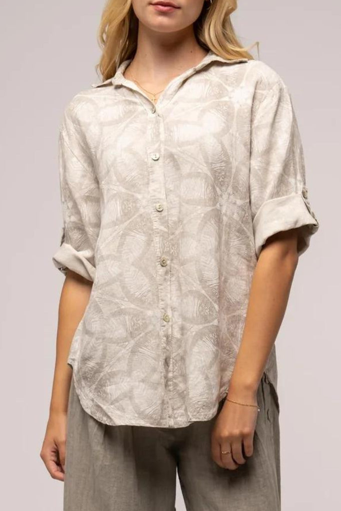 Palm Linen Shirt - Linen O - The Wardrobe