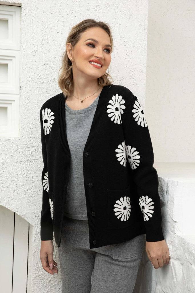 Petals Cardigan - Orange Fashion - The Wardrobe