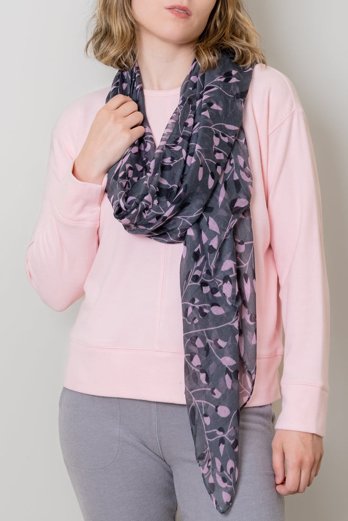 Pink Leaf Scarf - The Wardrobe - The Wardrobe