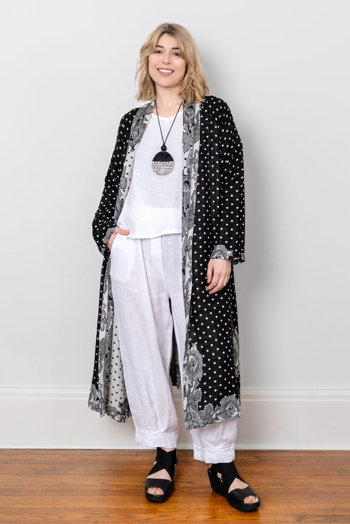 Printed Duster - Black Dot - BaBa Imports - The Wardrobe