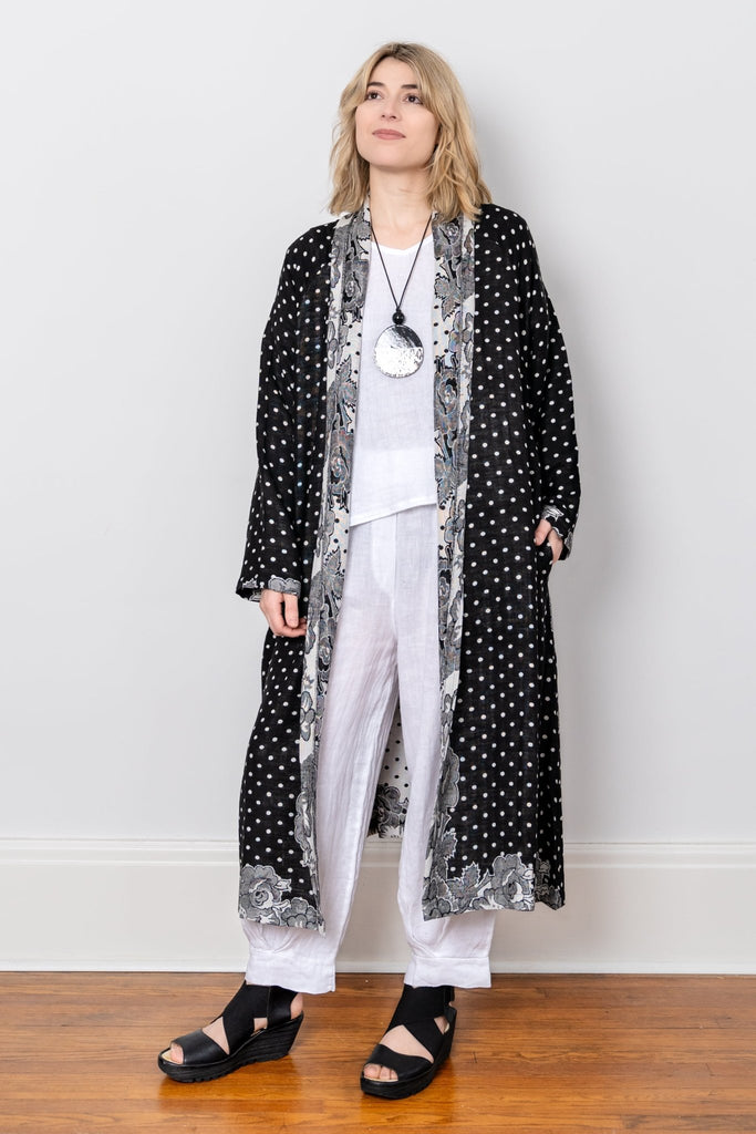 Printed Duster - Black Dot - BaBa Imports - The Wardrobe